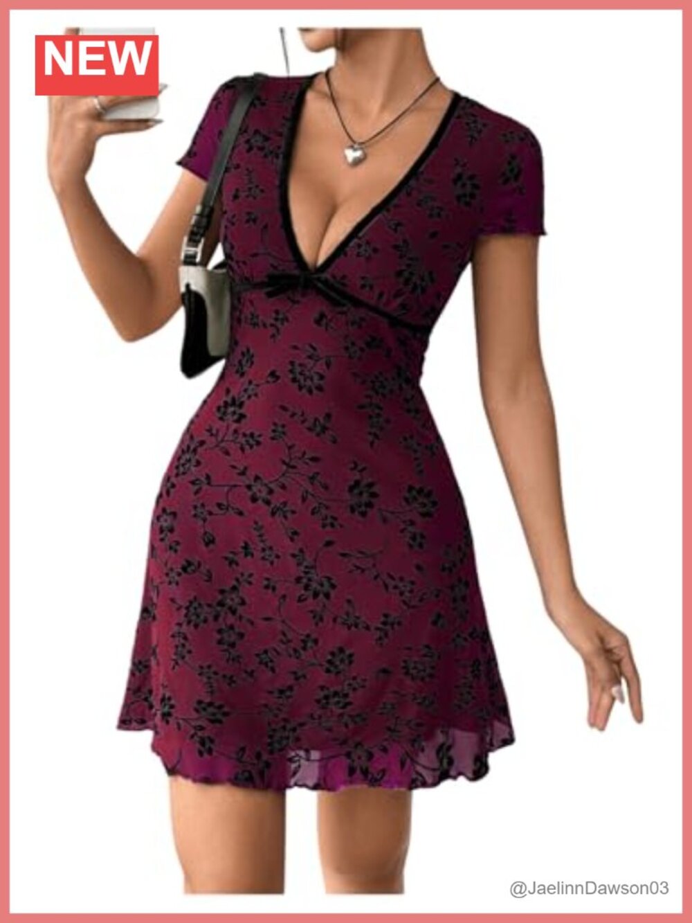 Women's Y2k Floral Deep V Neck Mesh Dress Sleeveless Fit & Flare Mini Lace